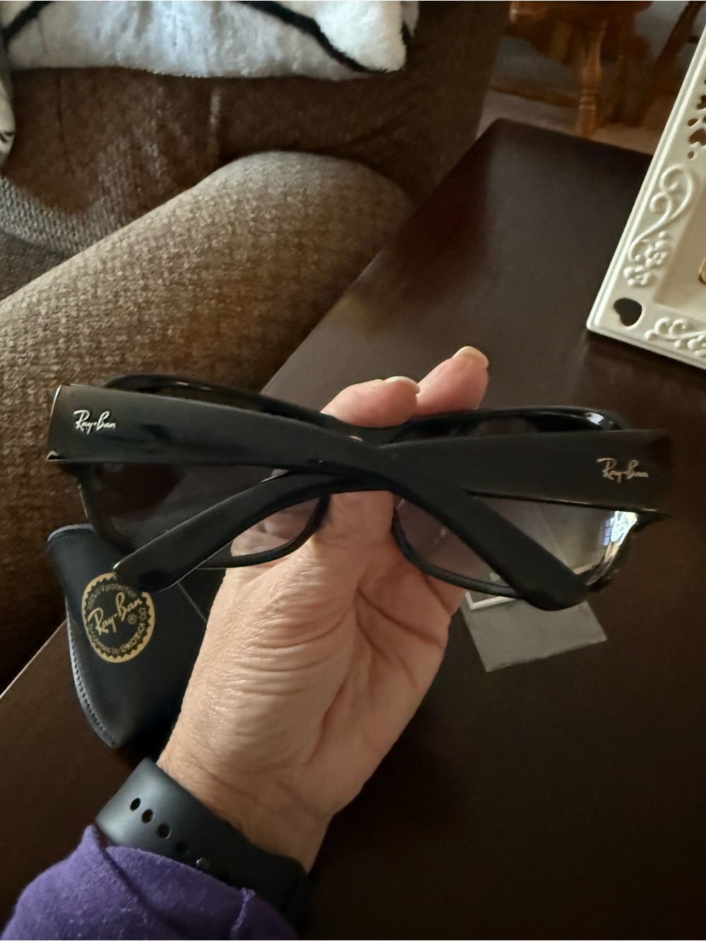 Ray-Ban Black Sunglasses RB 4097 601/8G 3 N EUC - Picture 5 of 11